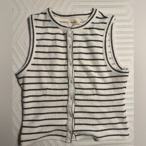 Madewell Stripped Sweater Vest Sleeveless
